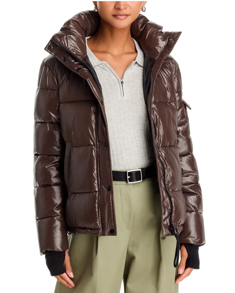 Ella Glossy Hooded Puffer Coat - Exclusive