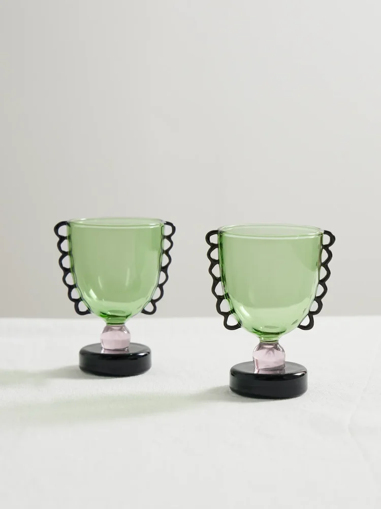 Coco set of two glass egg cups