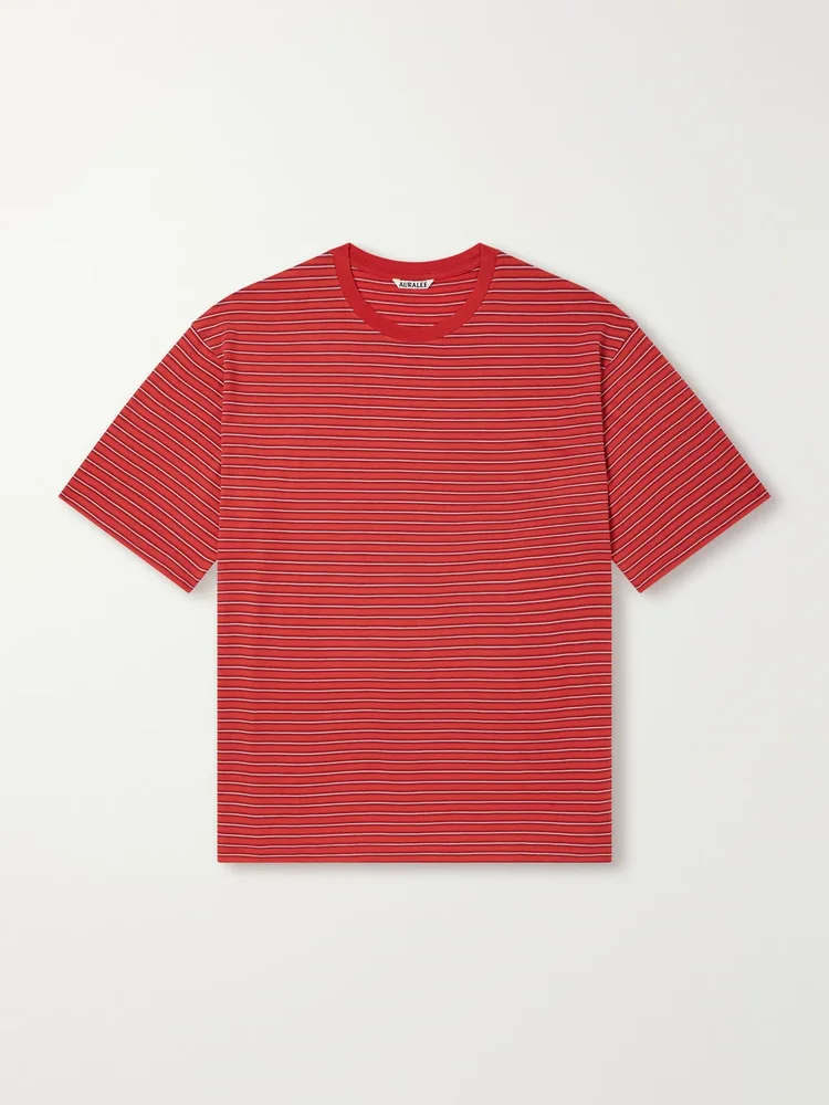 Striped Wool-Jersey T-Shirt