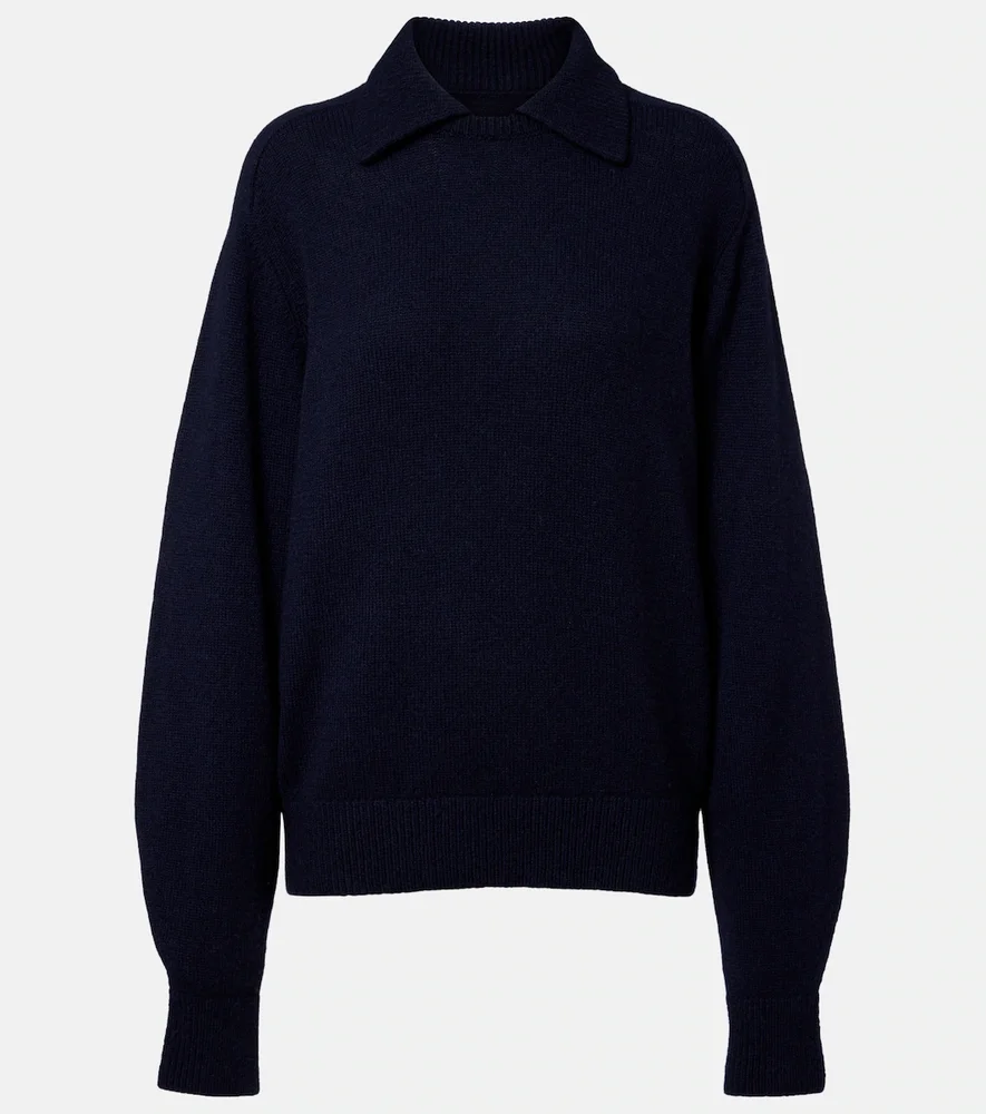 Khaite Jackson wool and cashmere polo sweater