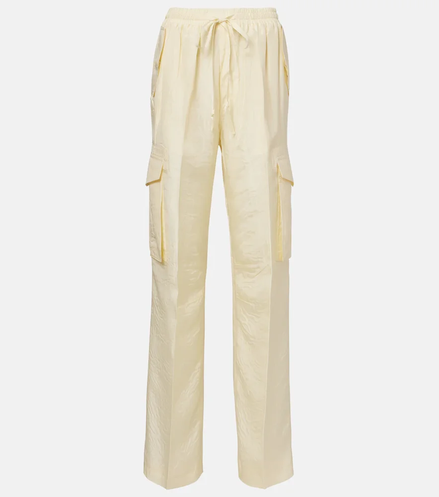 Silk cargo pants