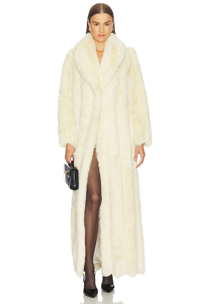 Luciana Faux Fur Maxi Coat