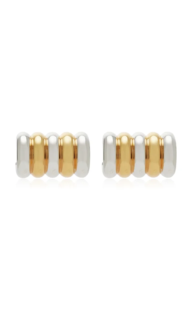 Hollyhock Large Mixed Metal Earrings