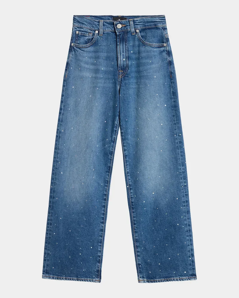 Stovepipe Embellished Straight-Leg Jeans