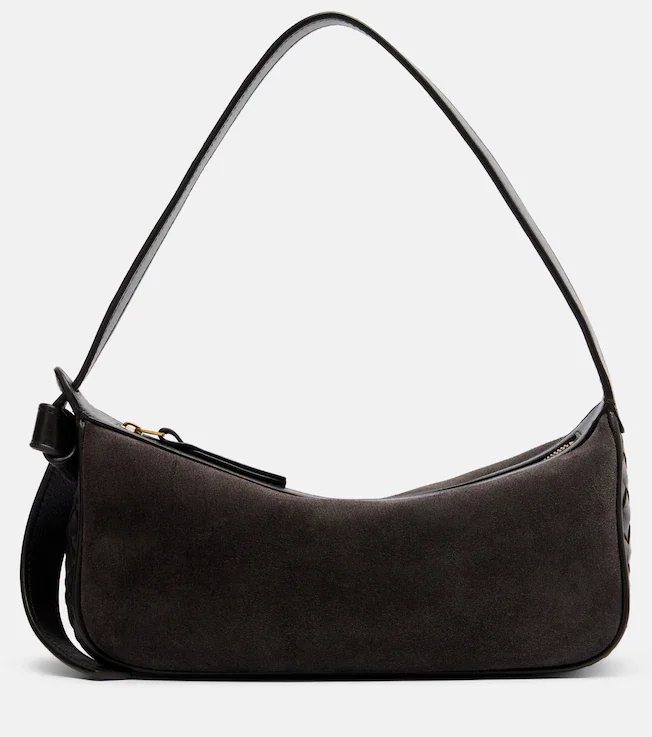 Nodo Small suede shoulder bag