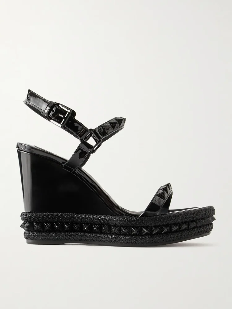 Pyraclou 110 studded leather wedge sandals