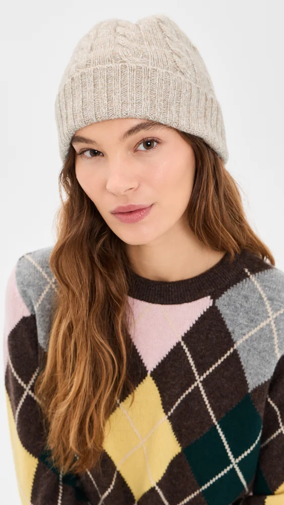 Cashmere Cable Beanie