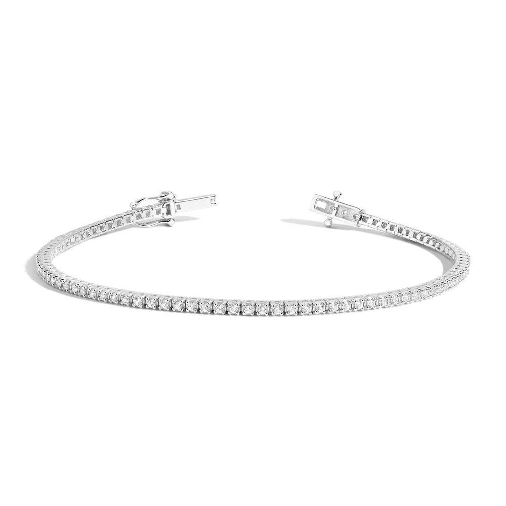 Petite Lab Grown White Sapphire Tennis Bracelet