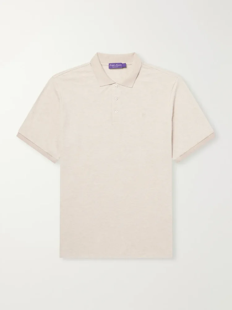 Logo-Embroidered Cotton-Piqué Polo Shirt