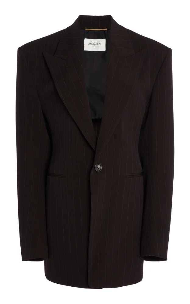 Single-Breasted Virgin Wool-Blend Blazer