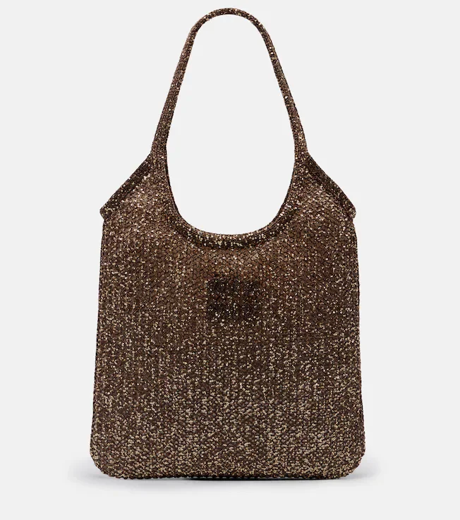 Ivy sequined mesh shopper