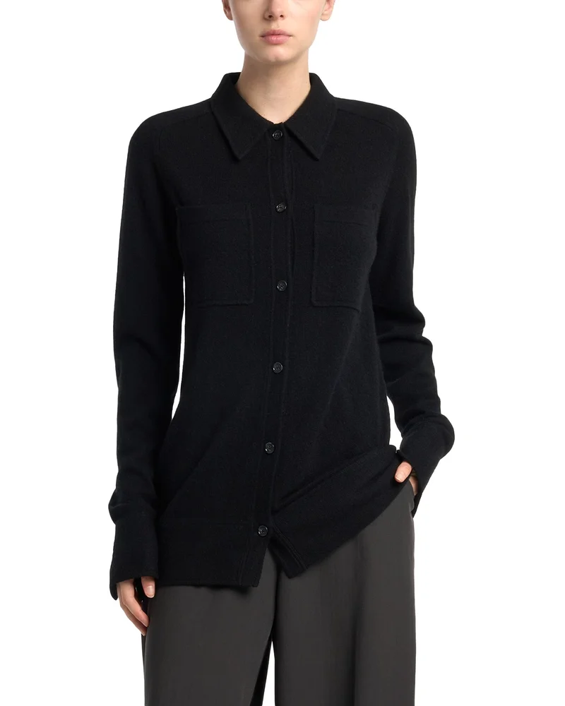 Cashmere Button Front Shirt