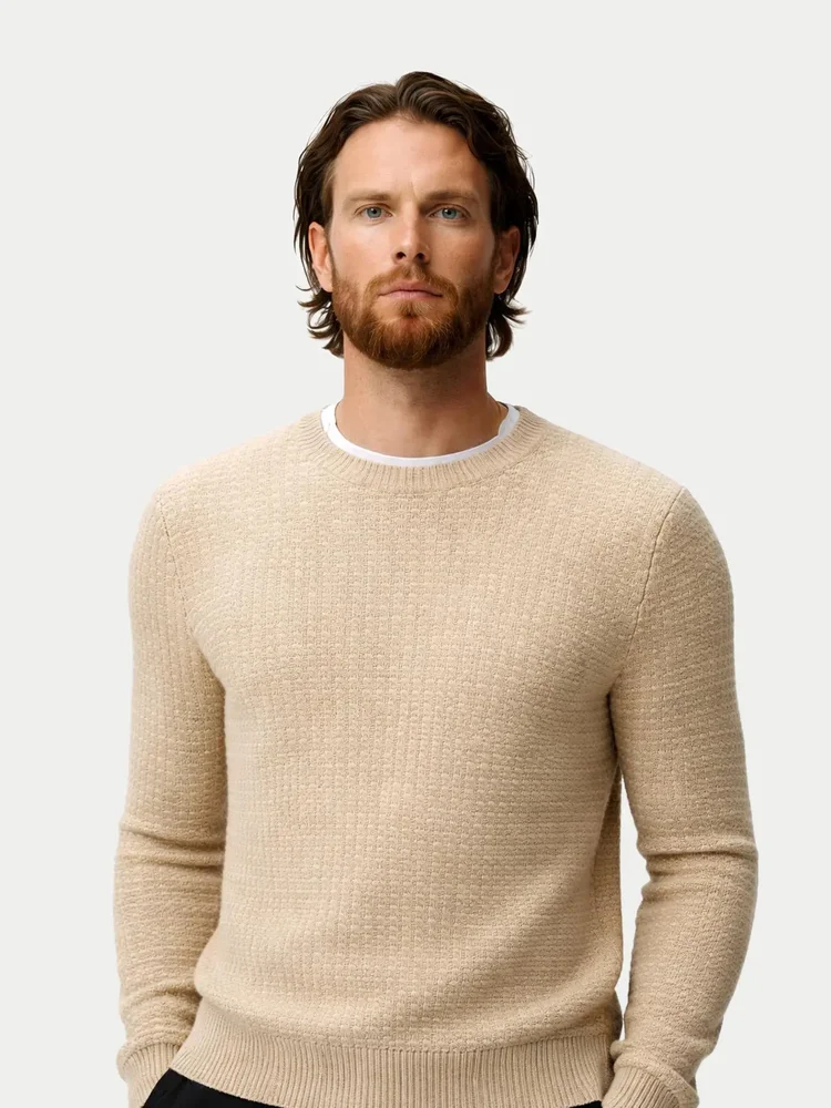 Cashmere Waffle Knit Sweater