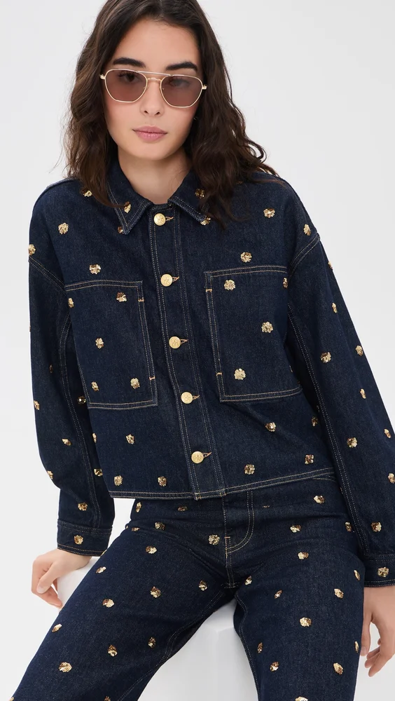 The Bobbi Embellished Denim Jacket (set with Willow jeans)