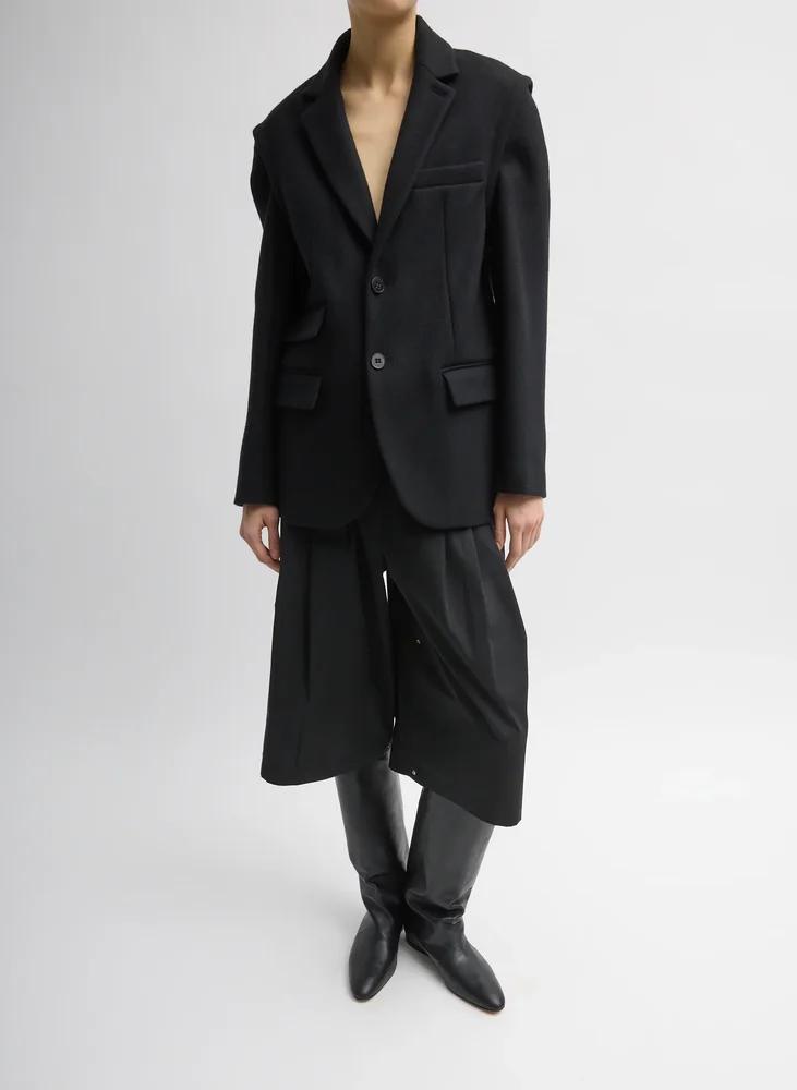 Bonded Recycled Felted Wool Convertible Blazer