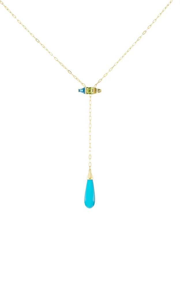 Helix 18K Yellow Gold Multi-Stone Lariat Necklace