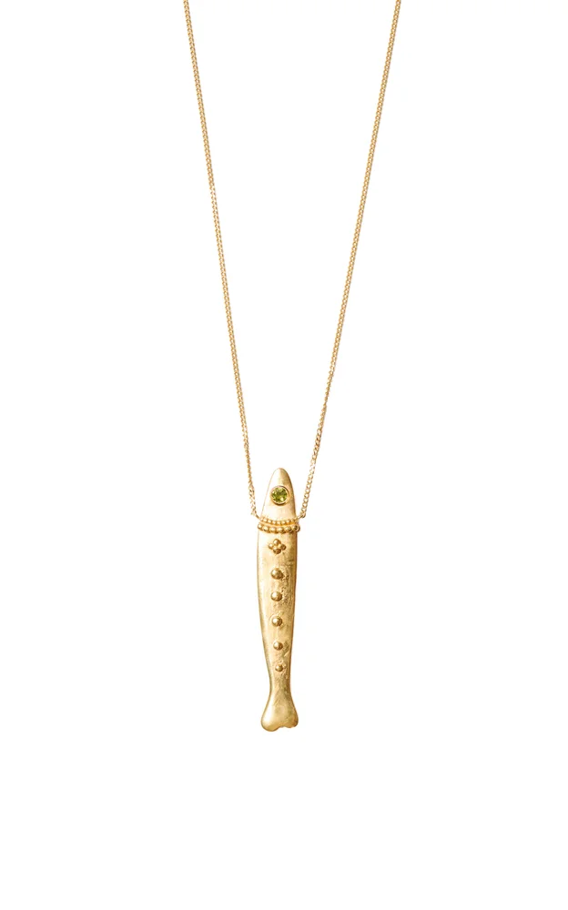 Sardine 18K Gold-Plated Peridot Necklace