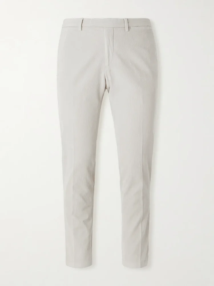 Straight-Leg Cotton-Blend Corduroy Suit Trousers