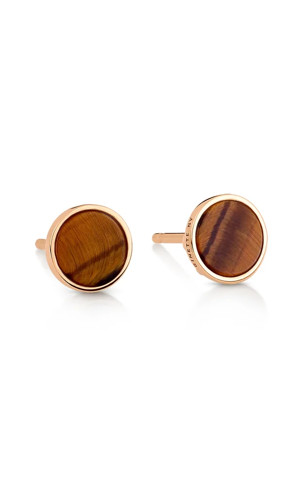Ever Tiger's Eye Disc Earrings