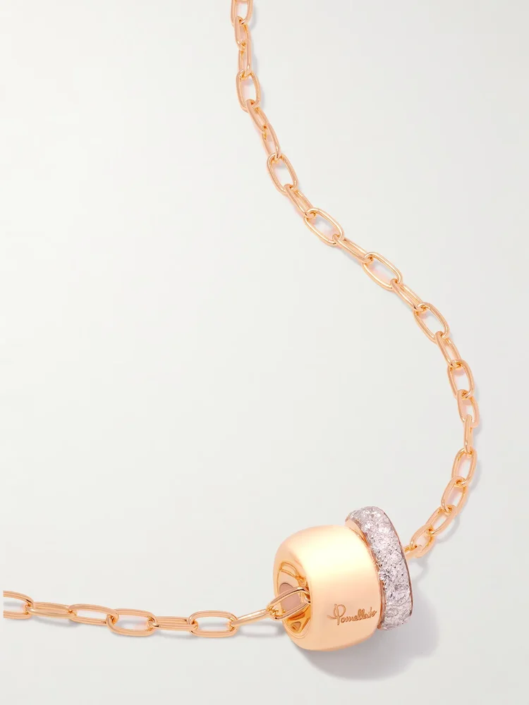 Iconica 18-karat rose gold diamond necklace