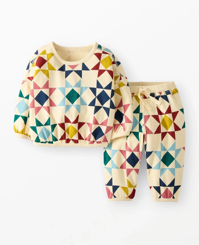 Baby Holiday Long Sleeve Waffle Top & Pants Set