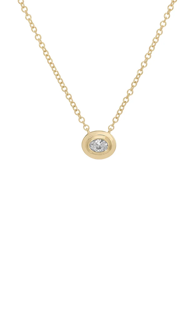 14K Yellow Gold Diamond Necklace