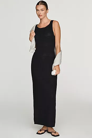 Varley Cusack Knit Cotton Midi Dress