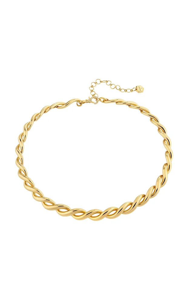 Sculpted Wave 18K Yellow Gold Necklace