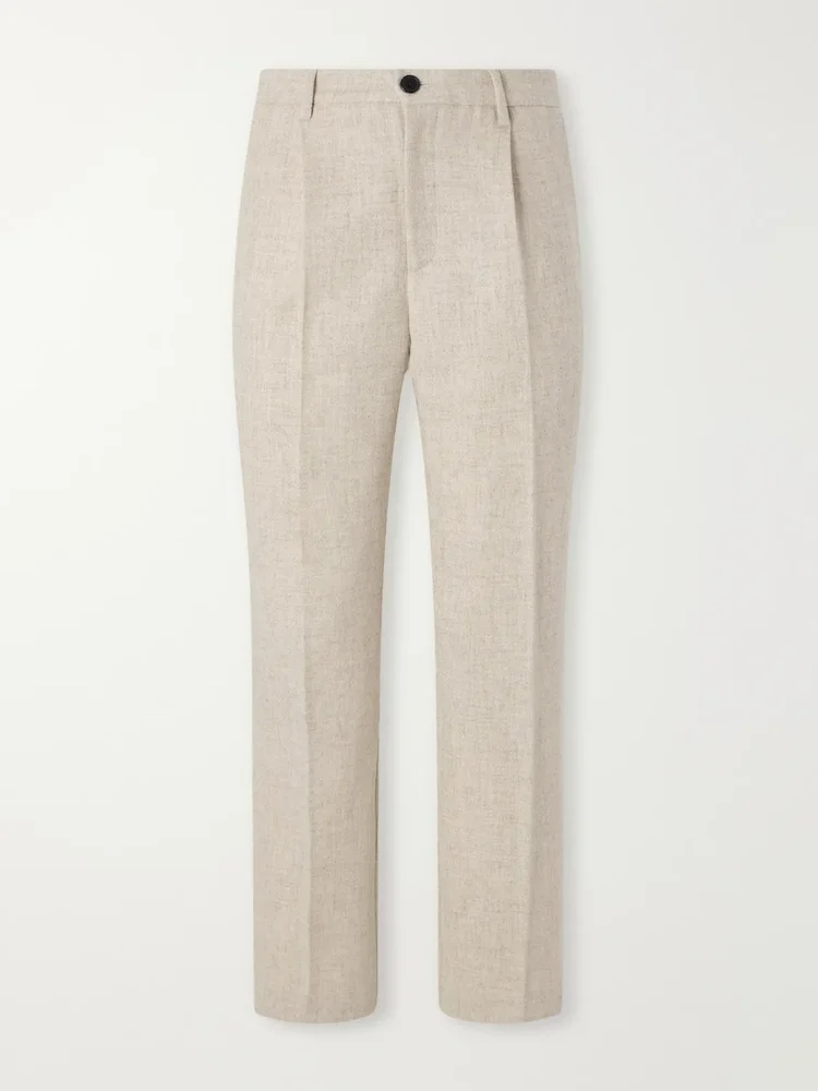 Terroir Straight-Leg Pleated Wool-Twill Trousers