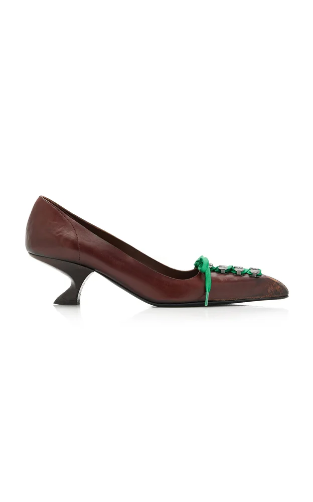 Antiqued Leather Pumps
