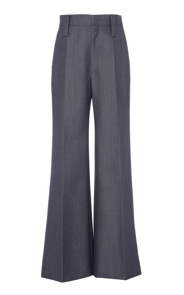 Mohair-Blend Wide-Leg Pants