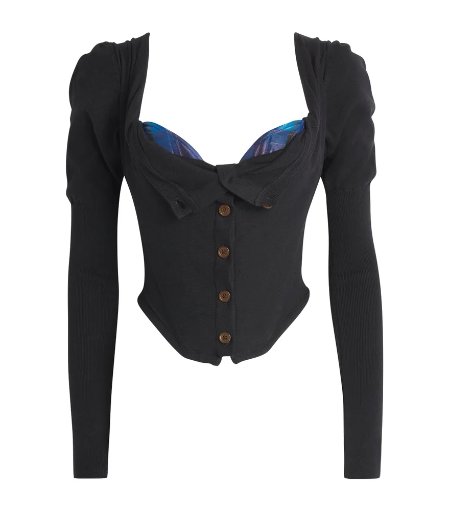 Cotton-Cashmere Bea Cropped Cardigan