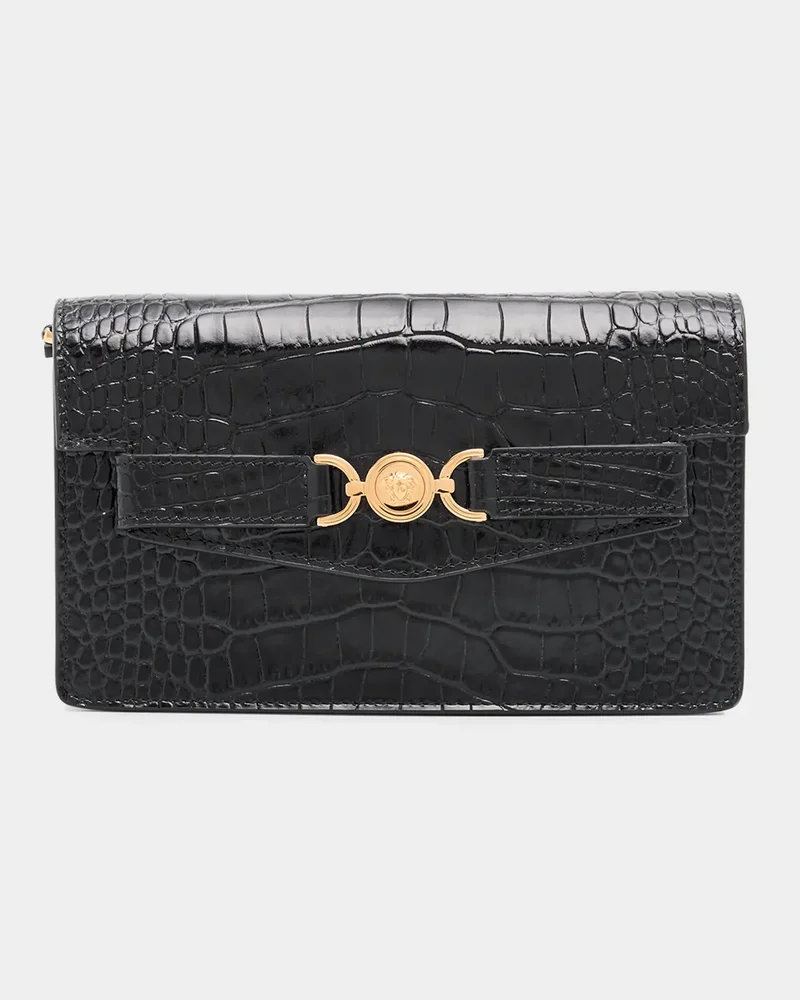 Medusa '95 Croc-Effect Clutch Bag