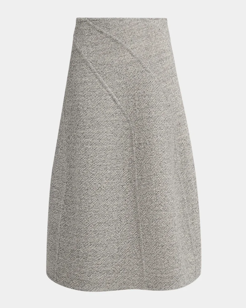 Gaelle Paneled Flare Midi Skirt