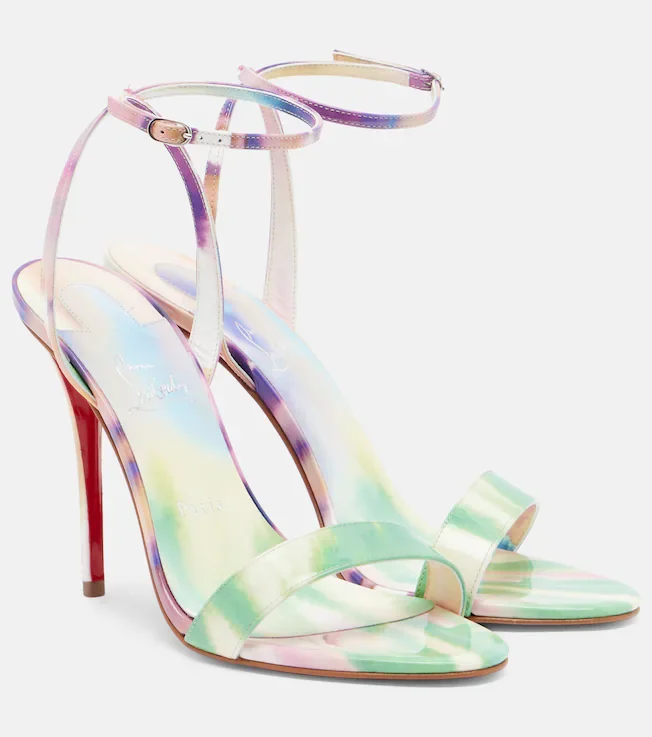 Miss Z tie dye patent leather sandals