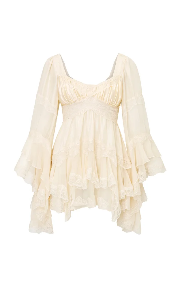 Azeline Haute Habotai Lace Mini Dress