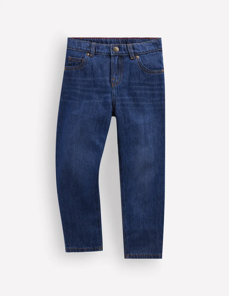 Regular Straight Jeans-MID WASH