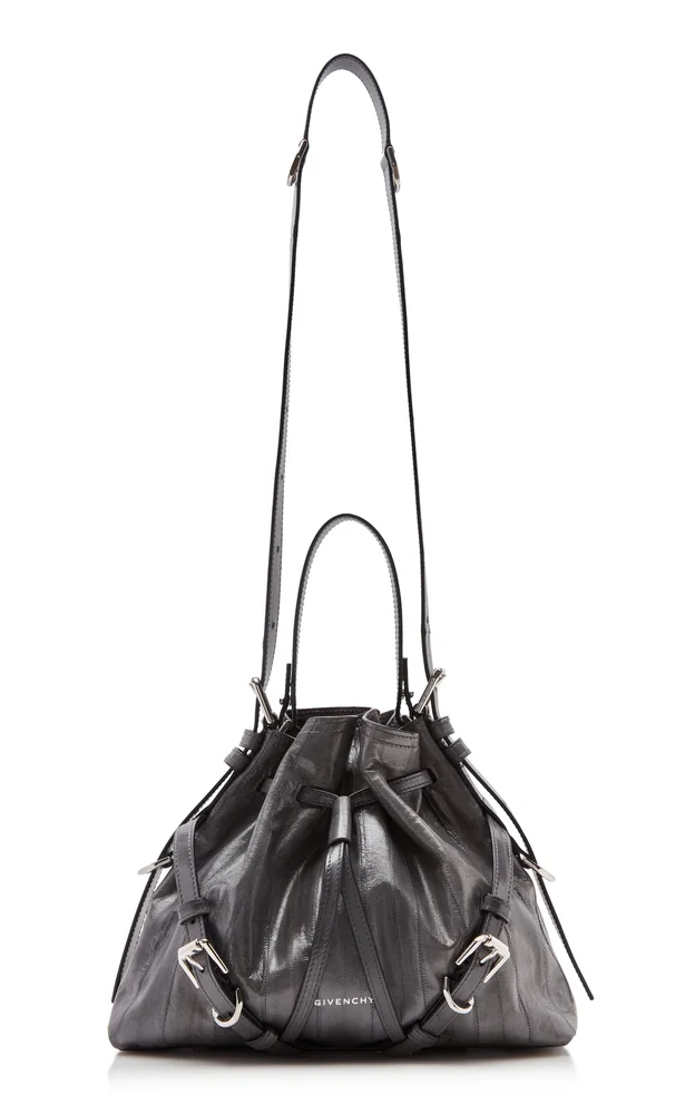 Voyou Small Fish Skin Leather Bucket Bag