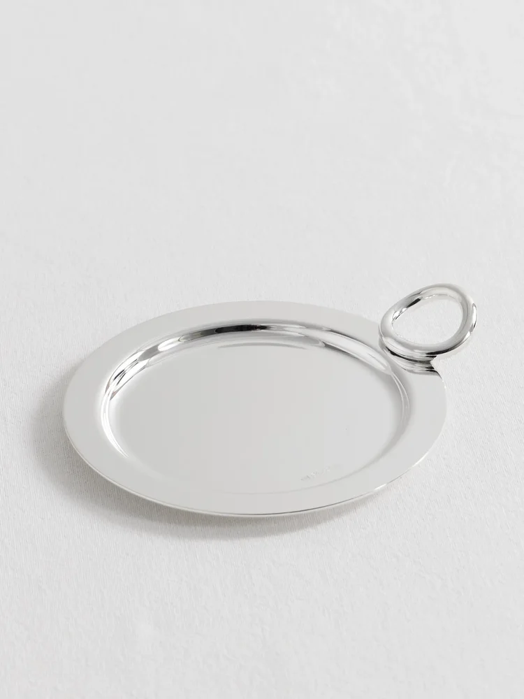 Vertigo silver-plated coaster