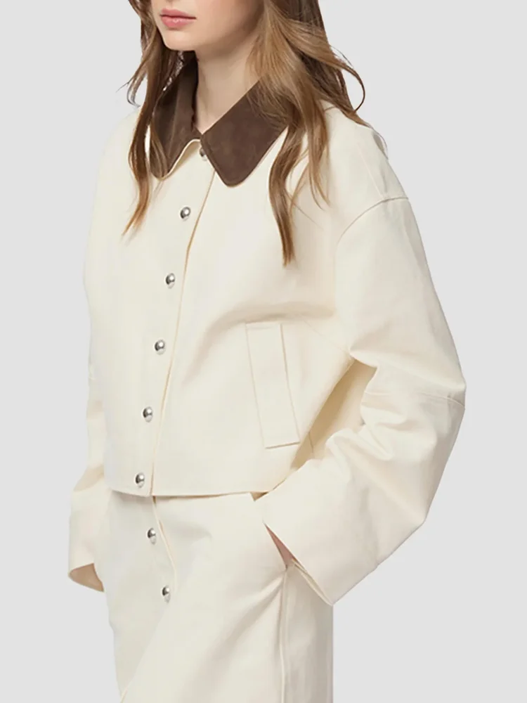 Ella Canvas Cropped Jacket
