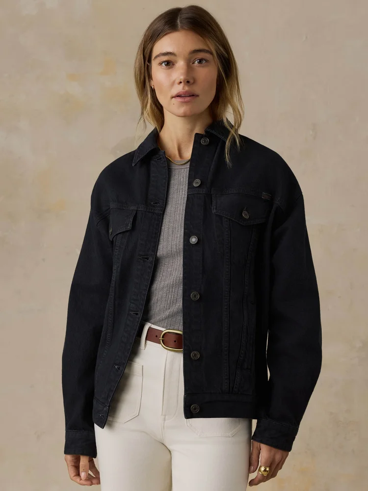 Driftwood Denim Jacket, Washed Black