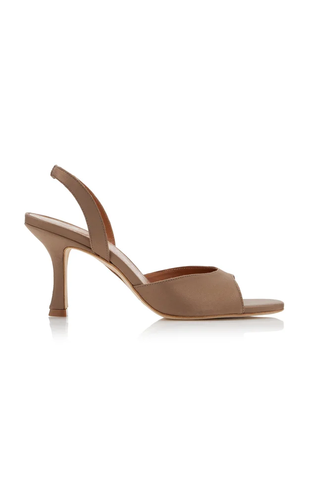 Brigitte Satin Slingback Sandals