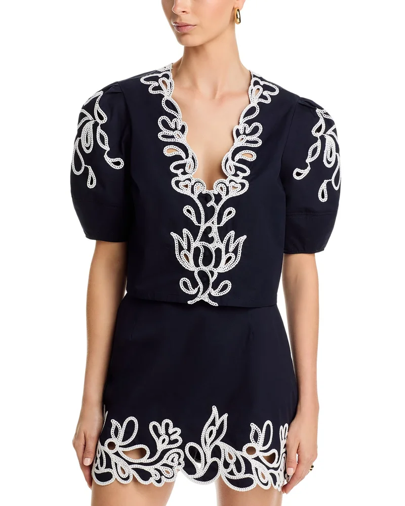 Embroidered Bellara Top