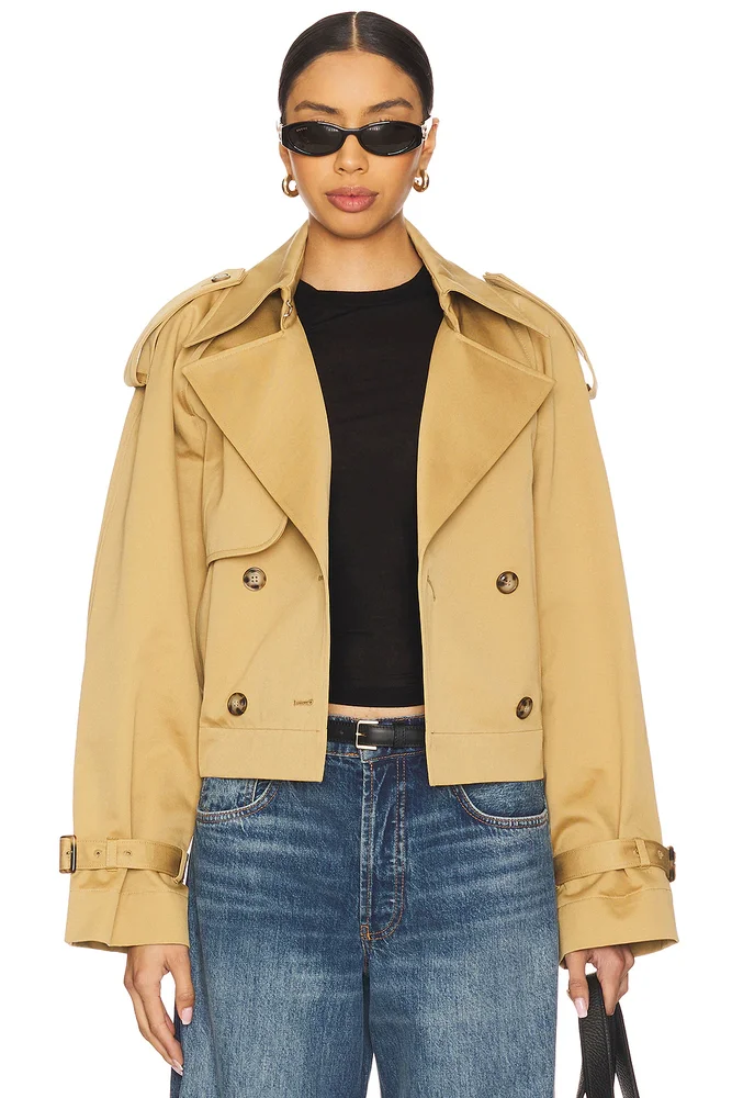 Jessica Cropped Trench Coat