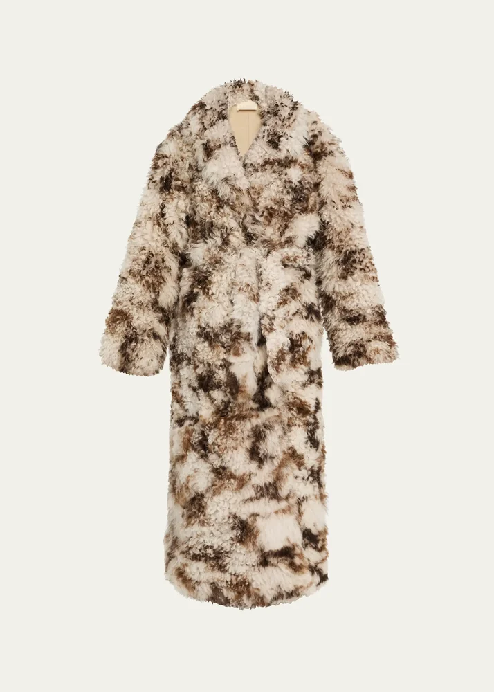Ceryse Long Shearling Coat