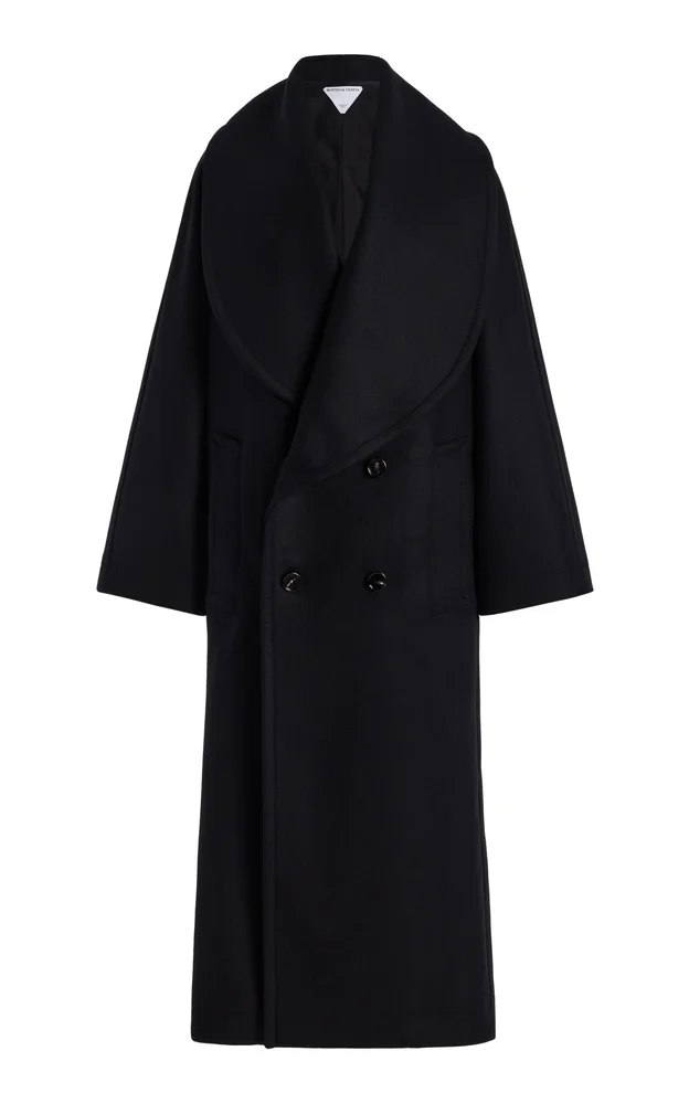 Stretch-Wool Felt Long Coat