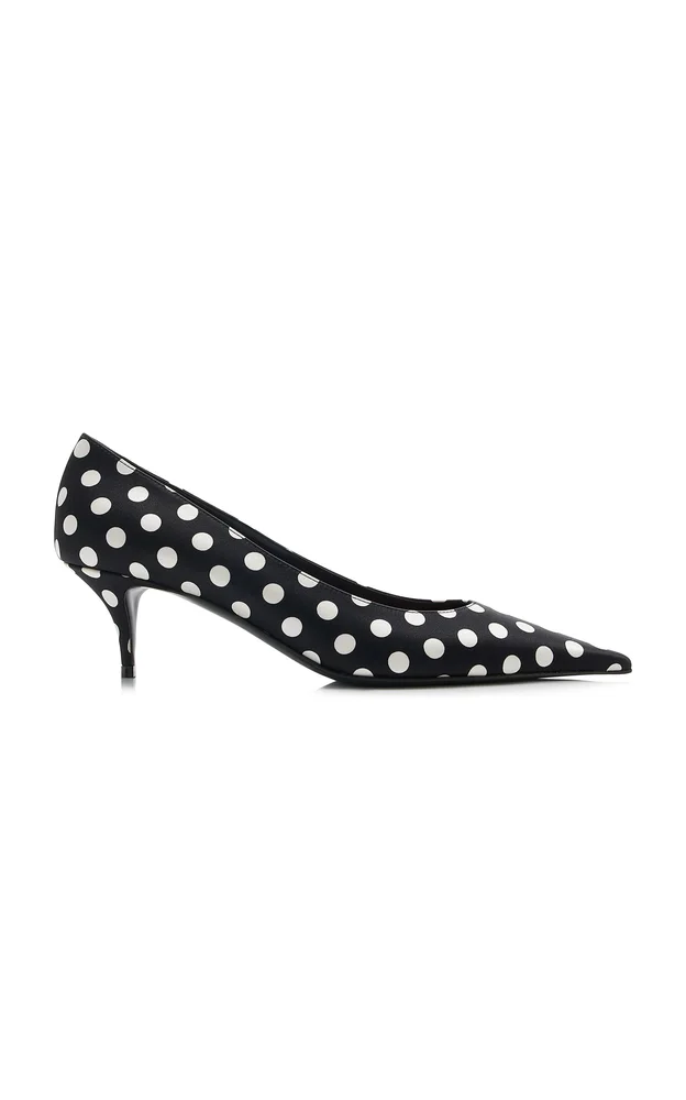 Barbara Polka-Dot Satin Pumps