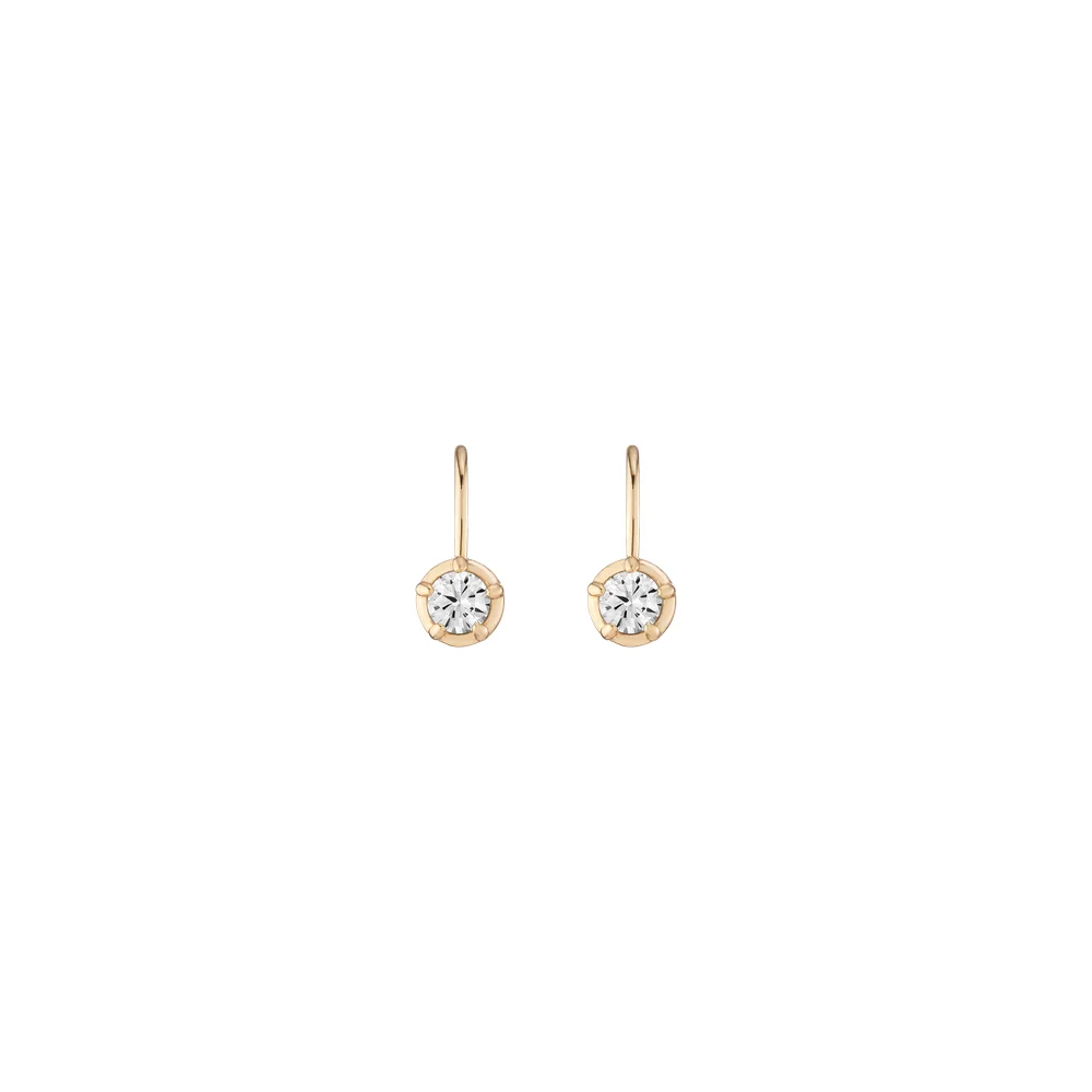 Lab Grown Diamond Georgian Drop Earrings
