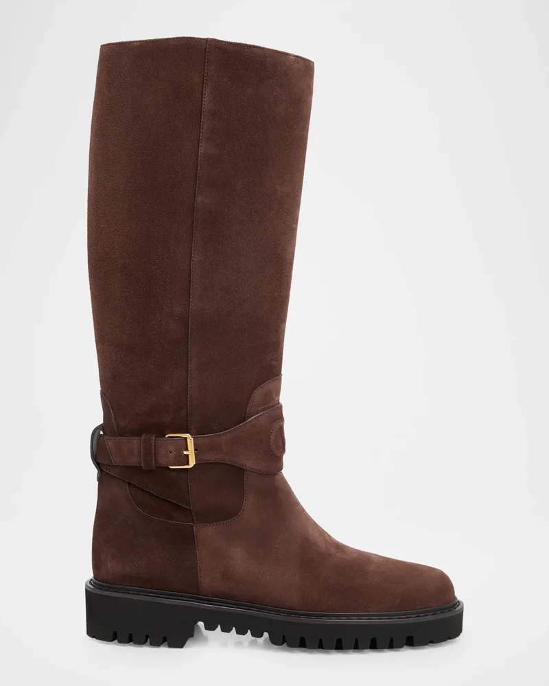 40mm VLogo Signature Suede Knee-High Boots