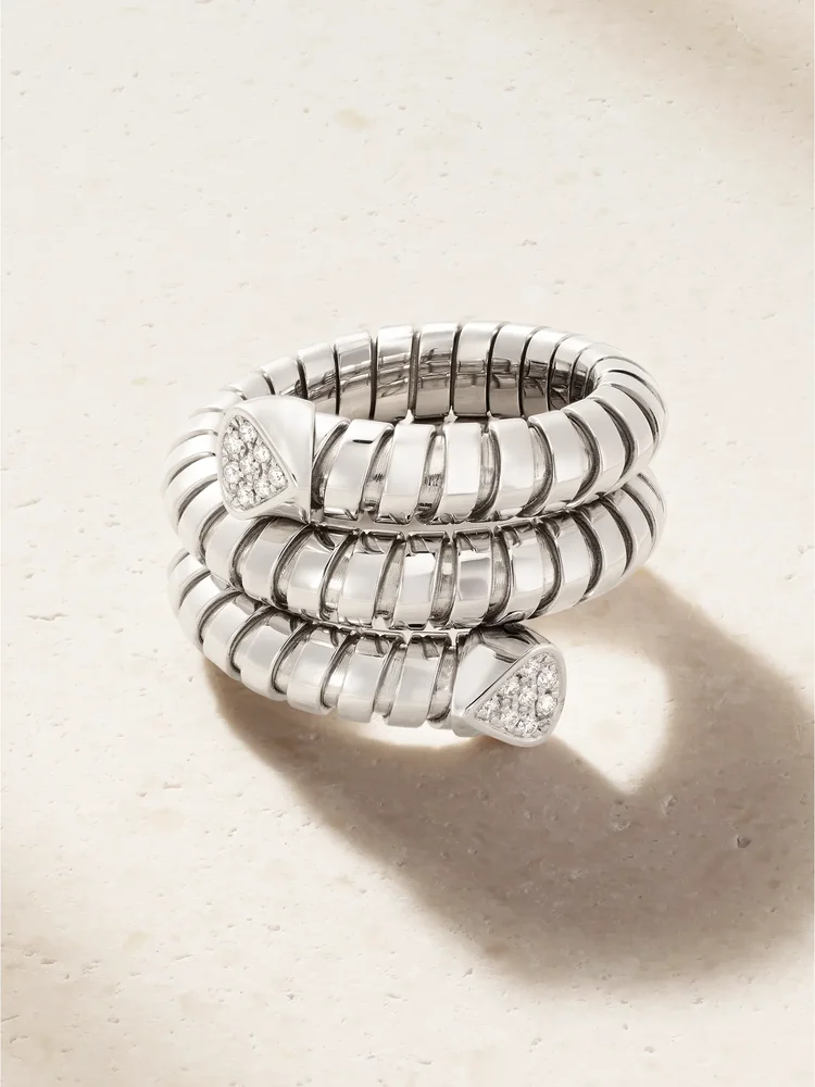 Trisola 18-karat white gold diamond ring
